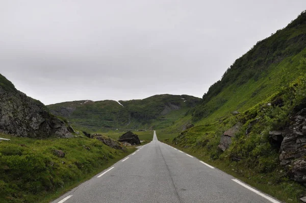 Strada Sopra Aurlandsfjellet Aurlandsvegen — Foto Stock