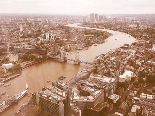 Vista Aerea Del Tamigi Londra Regno Unito — Foto Stock