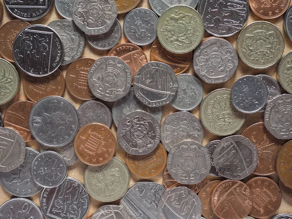 Monete Sterline Britanniche Valuta Del Regno Unito — Foto Stock