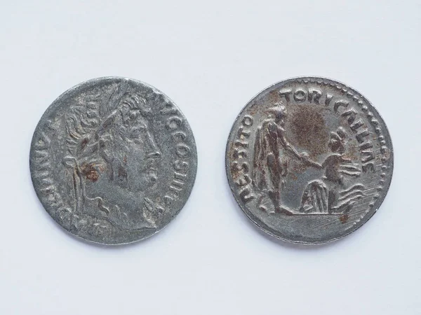 罗马帝国时期的古罗马钱币 — 图库照片