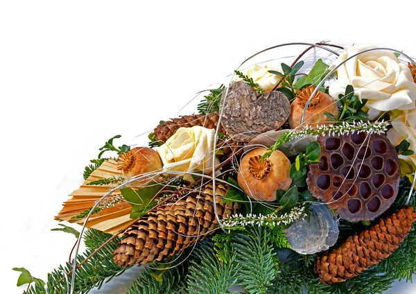 Décoration Noël Avec Branches Sapin Décorations — Photo