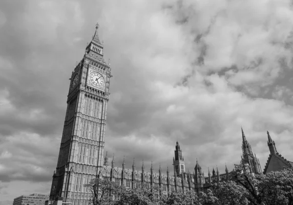 Houses Parliament Aka Westminster Palace Londra Regno Unito Bianco Nero — Foto Stock