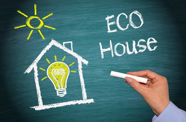 Eco House Zelená Energie Home — Stock fotografie