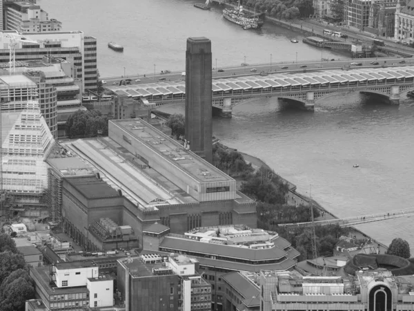 Siyah Beyaz Londra Tate Modern Sanat Galerisi Havadan Görünümü — Stok fotoğraf