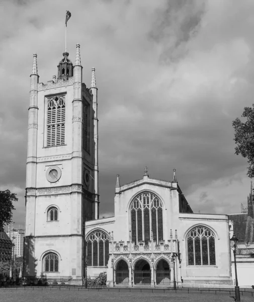 Iglesia Santa Margarita Abadía Westminster Londres Reino Unido Blanco Negro —  Fotos de Stock