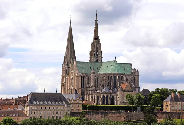 Catedral Gótica Alta Dama Del Notre Chartres — Foto de Stock