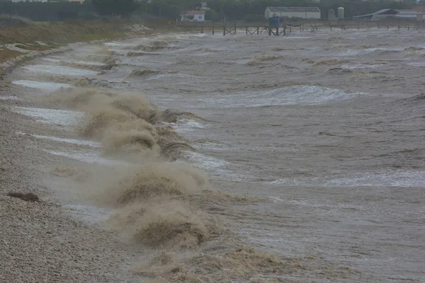 Cabanes Pêche Côtière Sur Océan Atlantique Esnandes — Photo