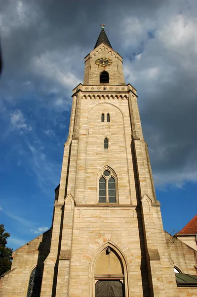 Torre Sineira Igreja James Germersheim Pfalz — Fotografia de Stock