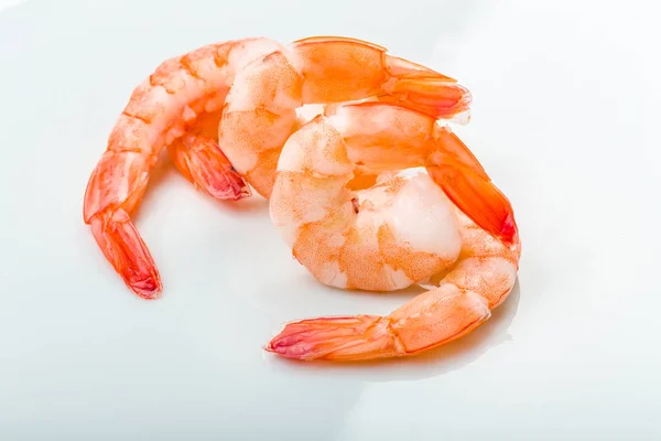 Gambas Drappeggi Sfondo Bianco — Foto Stock