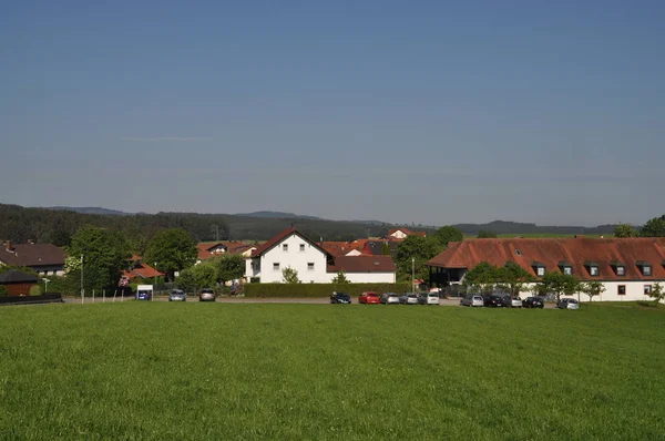 Mező Zandt Szurdok Ház Házak Táj Falu Hely Falu Oberpfalz — Stock Fotó