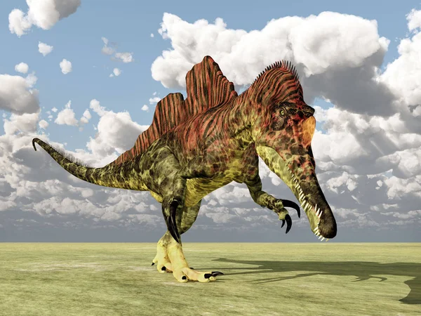 Computador Gerado Ilustração Com Dinossauros Ictiovenator — Fotografia de Stock