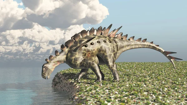 Computer Gegenereerde Illustratie Met Dinosaurussen Huayangosaurus — Stockfoto