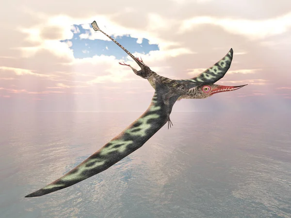 Bilgisayar Pterosaurs Rhamphorhynchus Ile Illüstrasyon Oluşturdu — Stok fotoğraf