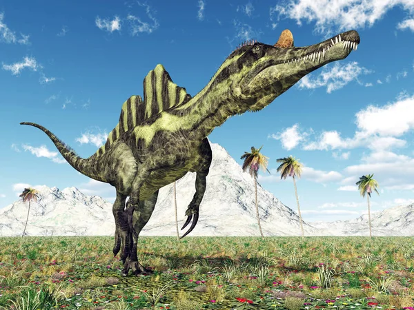 Computador Gerado Ilustração Com Dinossauros Ictiovenator — Fotografia de Stock