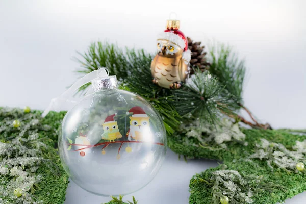 Closeup View Christmas Ball Holiday Decorations — Stock Photo, Image