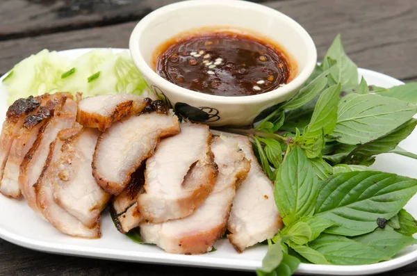 Pork Neck Grill Pork Thai Style Food — Stock Photo, Image