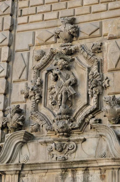 Fresco Een Huis Barcelona — Stockfoto