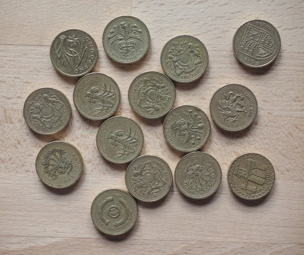 联合王国的英镑硬币货币 — 图库照片