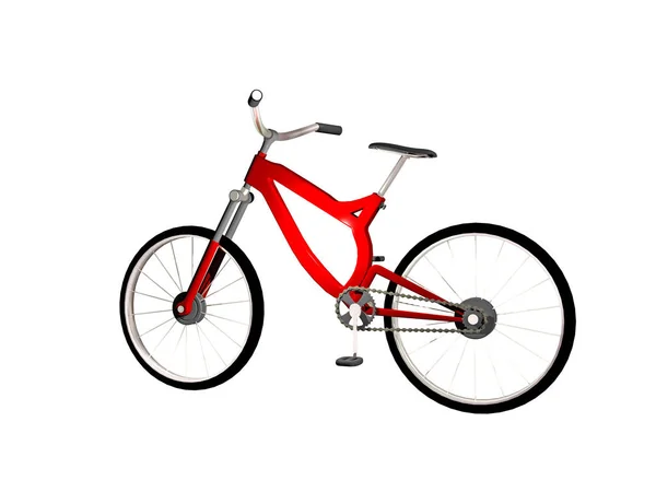 Vélo Sport Avec Peinture Rouge — Photo