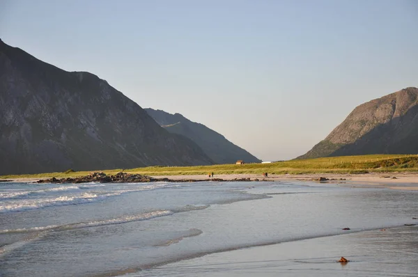 Lofoten Tle Krajobrazu Przyrody — Zdjęcie stockowe