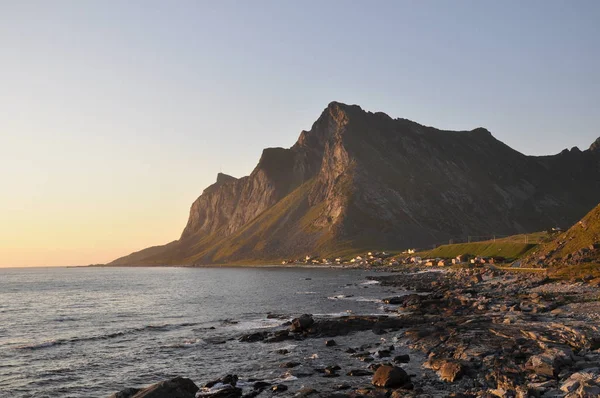 关于自然景观背景的Lofoten — 图库照片