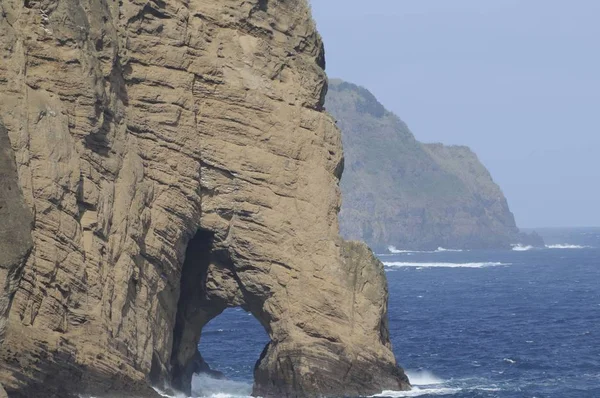 Zuřící Moře Sao Miguel — Stock fotografie