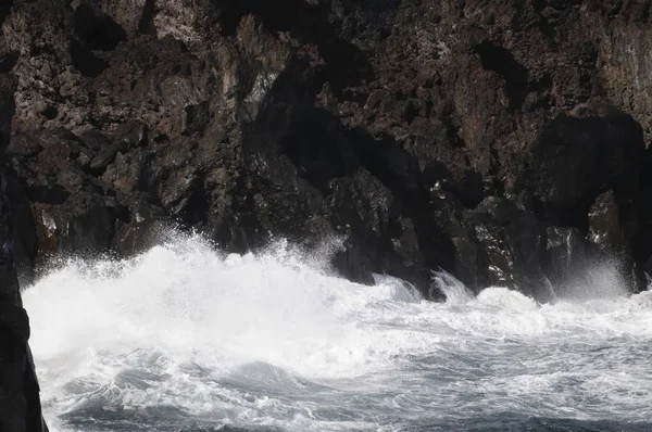 Οργισμένη Θάλασσα Στο Sao Miguel — Φωτογραφία Αρχείου