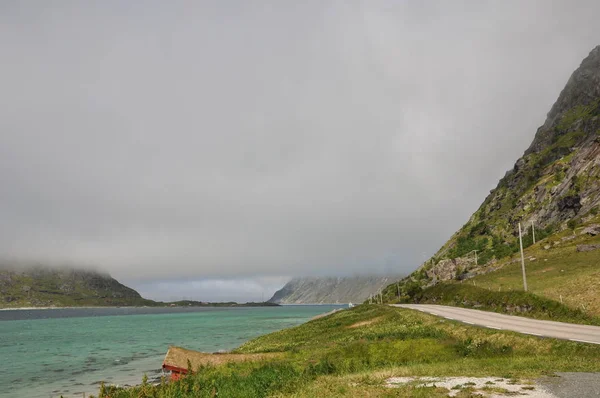 关于自然景观背景的Lofoten — 图库照片