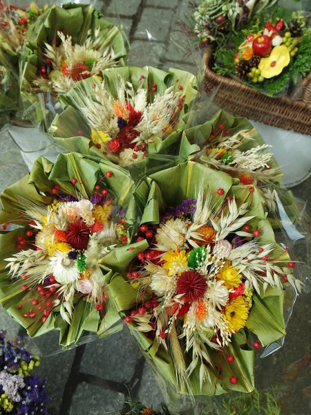Bouquet Fleurs Dans Une Boutique — Photo