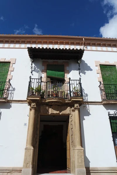 Fehér Ház Homlokzat Ronda Andalúzia — Stock Fotó