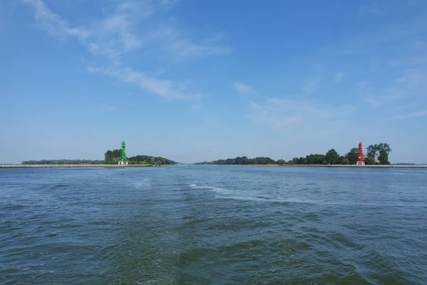 Piastkanalen Mynnar Szczecin Lagunen — Stockfoto