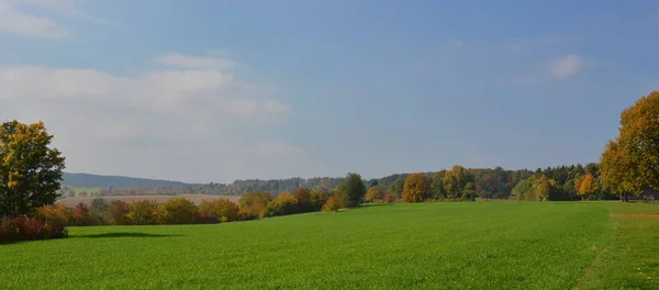 Jesienny Krajobraz Łąka Górska — Zdjęcie stockowe