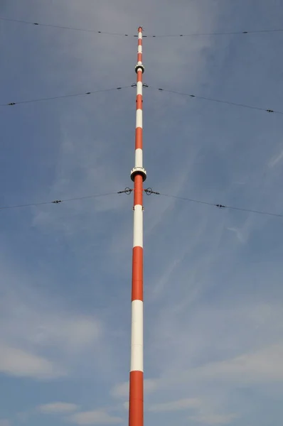 Sendemast Munich Ismaning Antenne Ondes Moyennes Radio — Photo