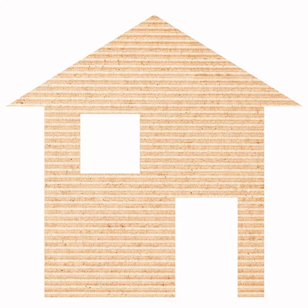 Paper House Model Illustration Isolated White — Stock Photo, Image