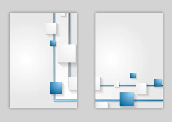 Abstraktes Blaues Corporate Tech Flyer Design — Stockfoto