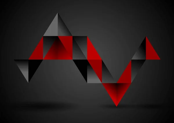 Absztrakt Sötét Háromszögek Infographics Design — Stock Fotó