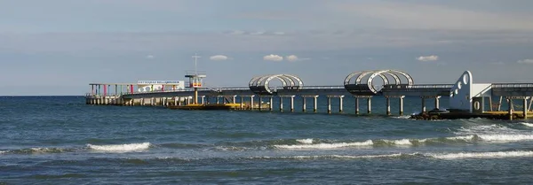 Blick Auf Die Seebrücke Von Kellenhusen Schleswig Holstein — Stockfoto