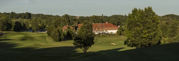 Groen Met Vlag Golfbaan Darmthailing Steinhring Bovenste Bavaria Bavaria Duitsland — Stockfoto