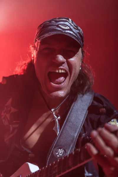 Pawel Maciwoda Zespołu Rockowego Scorpions Koncertuje Żywo Sports Palace Października — Zdjęcie stockowe