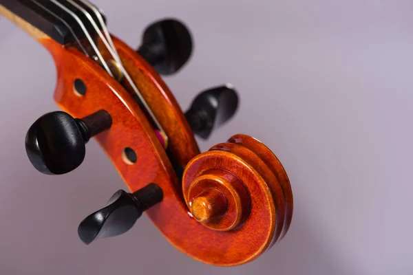 Eine Nahaufnahme Der Details Einer Geige — Stockfoto