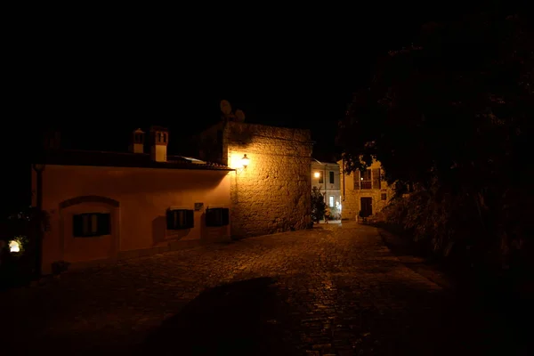 Domy Rovinj Istria Chorvatsko Staré Město Fasády Domu Ulička Dům — Stock fotografie