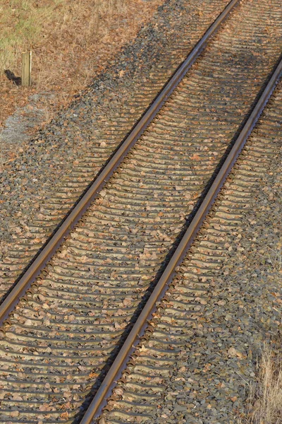 Eisenbahngleise Eisenbahnstraße — Stockfoto