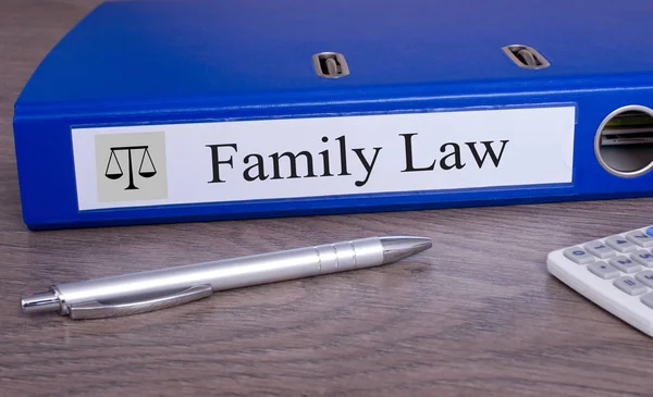 Cumplidor Azul Del Derecho Familia Oficina —  Fotos de Stock