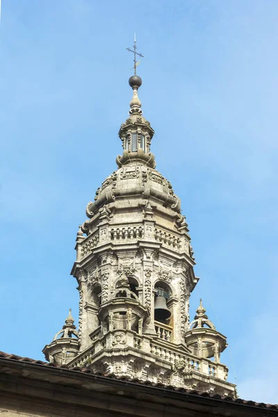 Toren Van Kathedraal Van Santiago Compostela Spanje — Stockfoto