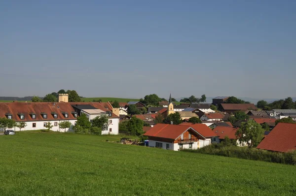 Burg Zandt Burg Feld Zandt Bayern Landwirtschaft Haus Häuser Landschaft — Stockfoto