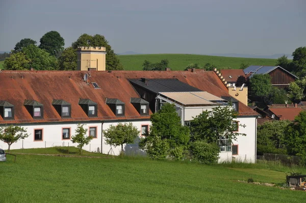 Zandt Slott Slott Fält Zandt Bayern Jordbruk Hus Hus Landskap — Stockfoto