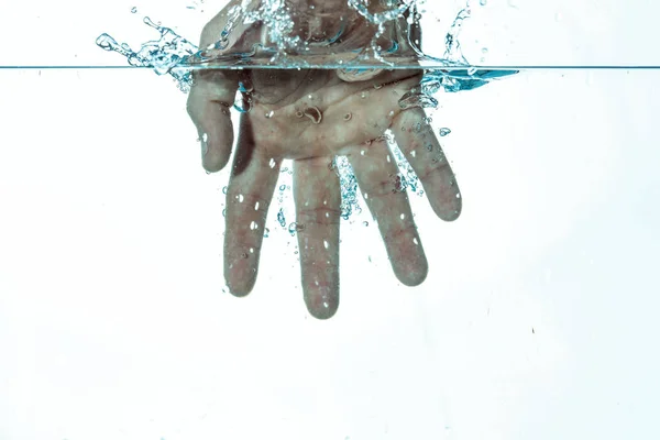 Chorro Mano Masculina Agua — Foto de Stock