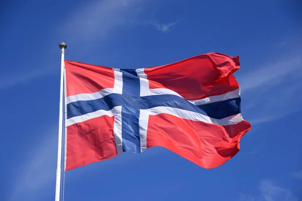 Прапор Норвегії Фоні Крупним Планом — стокове фото
