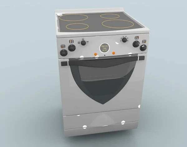 金属キッチンミキサーの3Dレンダリング — ストック写真