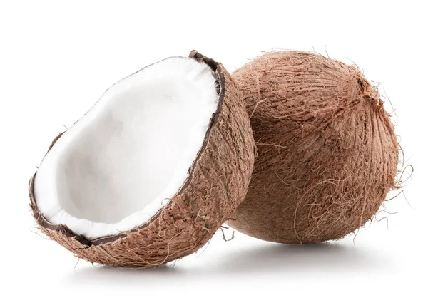 Noce Cocco Sfondo Bianco — Foto Stock